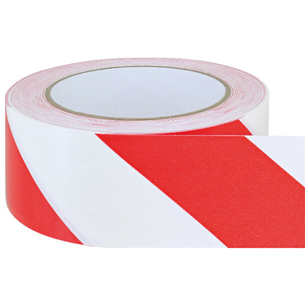 PVC-Warnband Extra, rot / weiß
