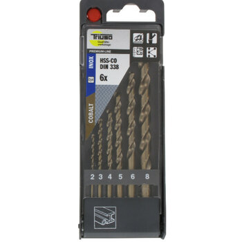 HSS-CO Cobalt-Edelstahlbohrer, 6-teilig